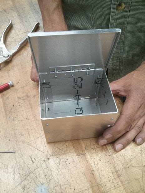 diy projects for a metal tool box lid|how to make a metal box.